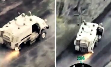 Szaleńczy drift wozem bojowym na 3 kołach! (WIDEO)