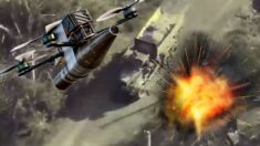 Jak dron z jasnego nieba! Baza zrównana z ziemią (WIDEO)
