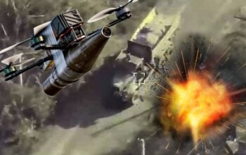 Jak dron z jasnego nieba! Baza zrównana z ziemią (WIDEO)