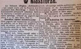 Sensacyjne morderstwo we lwowskim klasztorze oo. karmelitów. Część 2