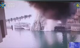 Ukraińcy zaatakowali most Krymski (WIDEO). Brawurowa akcja SBU!