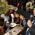 Collage za fot: D.Azarow - Kommersant / Hieronim Bosch - "Statek głupców" / Muzeum w Luwrze / domena publiczna