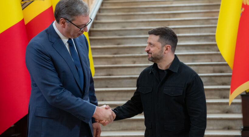 Prezydenci Serbii i Ukrainy, AleksanderVučić i Wołodymyr Zełenski. Fot: x.com/Zelenskyy