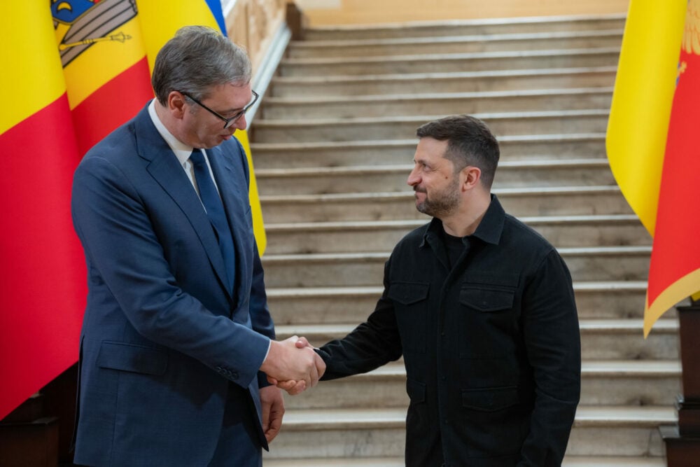 Prezydenci Serbii i Ukrainy, AleksanderVučić i Wołodymyr Zełenski. Fot: x.com/Zelenskyy