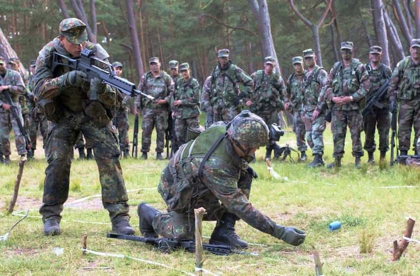 Żołnierze Bundeswehry i armii USA podczas ćwiczeń w Polsce