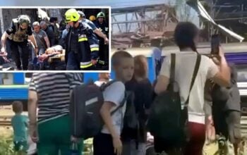 Rakietą w pociąg! Przed chwilą się śmiała... Wstrząsające nagranie (WIDEO)