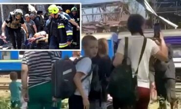 Rakietą w pociąg! Przed chwilą się śmiała... Wstrząsające nagranie (WIDEO)