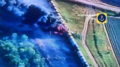 Ukraiński cios czy sabotaż? Pociąg cystern zamienia się w ogniste inferno pod Tokmakiem