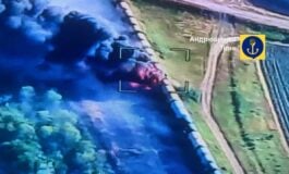 Ukraiński cios czy sabotaż? Pociąg cystern zamienia się w ogniste inferno pod Tokmakiem