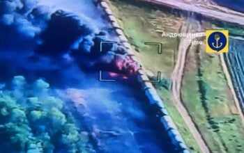 Ukraiński cios czy sabotaż? Pociąg cystern zamienia się w ogniste inferno pod Tokmakiem