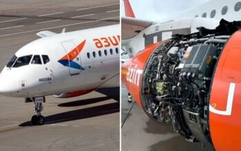 Rosyjski samolot zaczął rozpadać się w powietrzu! (WIDEO)