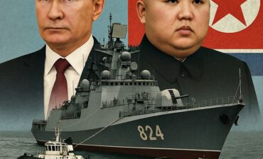 Oj tam, że nie płynie... Za to jaki groźny! Putin zrobił Kimowi okręty bez silników