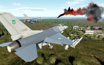Pierwszy raz! Ukraiński F-16 strącił rosyjski myśliwiec. Ale ktoś mu pomógł...