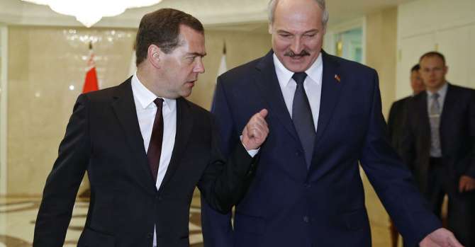Dmitrij Miedwiediew i Aleksander Łukaszenka. Moskwa, 2014. Zdjęcie: Dmitry Astakhov /RIA Novosti