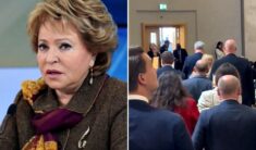 Poczekaj aż wyjdziemy! I gdakaj do pustych krzeseł do woli, kwoko Putina (WIDEO)