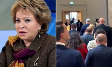 Poczekaj aż wyjdziemy! I gdakaj do pustych krzeseł do woli, kwoko Putina (WIDEO)