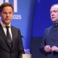 Miedwiediew zaatakował Rutte groźbam. Fot: Kolaż: Glavred, fot. OPU, PrtSC YouTube