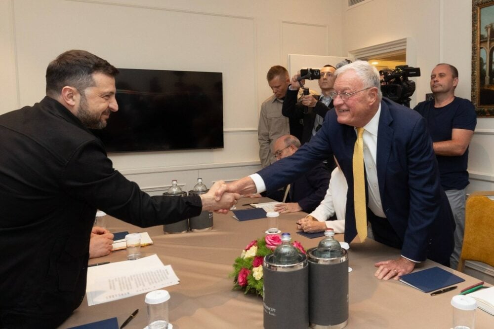 W Rzymie prezydent Wołodymyr Zełenski spotkał się ze specjalnym wysłannikiem prezydenta USA ds. Ukrainy Keithem Kelloggiem. Fot: president.gov.ua