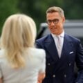 Alexander Stubb podczas wizyty przywódców państw europejskich w Białym Domu w sierpniu br.