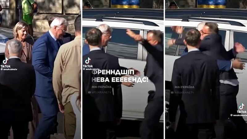 Tak przy ludziach? Minister z Luksemburga wszedł w tryb kangura (WIDEO)