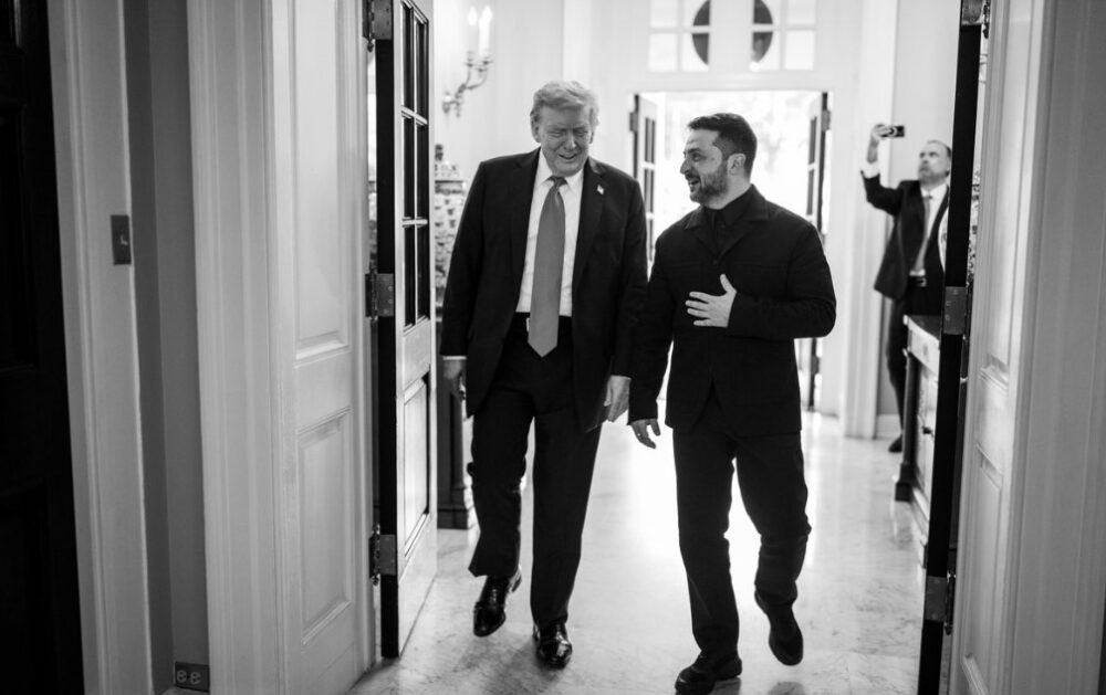 Prezydenci Donald J. Trump i Wołodymyr Zełenski w Białym Domu. Fot: x.com White House