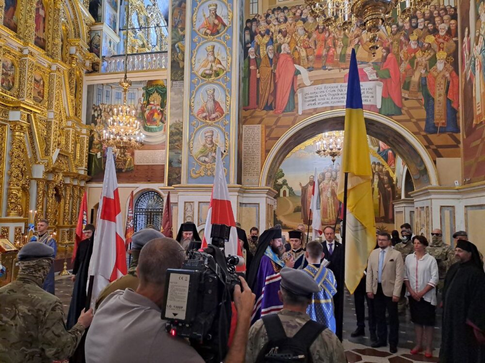 Obchody Dnia Białoruskiej Chwały Wojskowejj w Kijowie. Fot: Racyja.com
