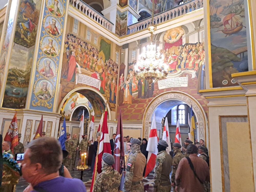 Obchody Dnia Białoruskiej Chwały Wojskowejj w Kijowie. Fot: Racyja.com