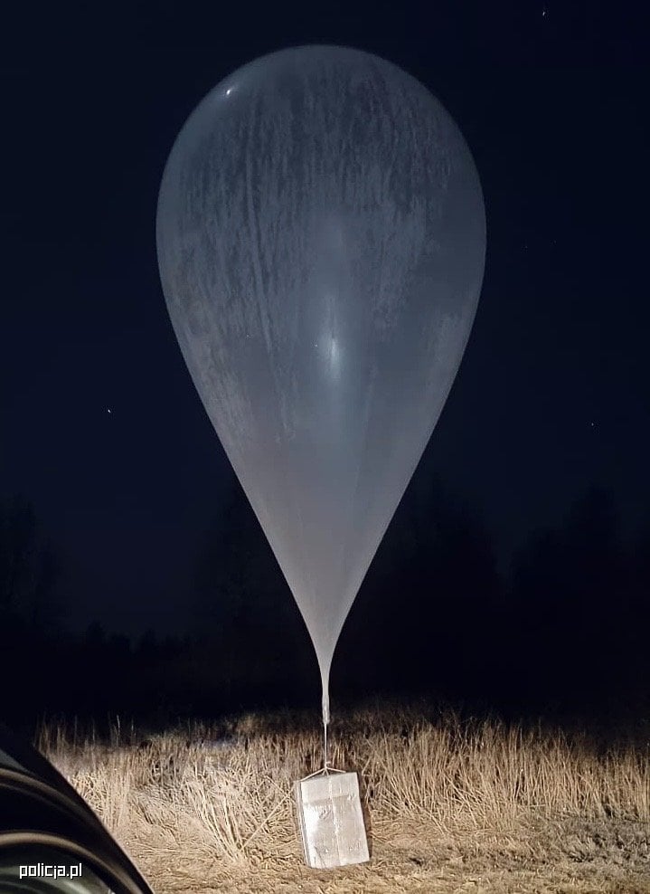 Balon z białoruską kontrabandą
