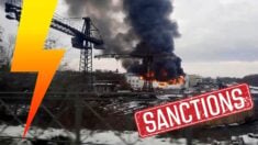 Nie chcecie odejść z Rosji? To idźcie z dymem! Niemiecka fabryka w ogniu (WIDEO)
