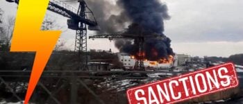 Nie chcecie odejść z Rosji? To idźcie z dymem! Niemiecka fabryka w ogniu (WIDEO)