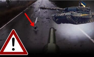 Puk! Ukraiński Leopard najechał na wybuchowego żuka i... (WIDEO)