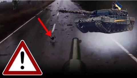 Puk! Ukraiński Leopard najechał na wybuchowego żuka i… (WIDEO)