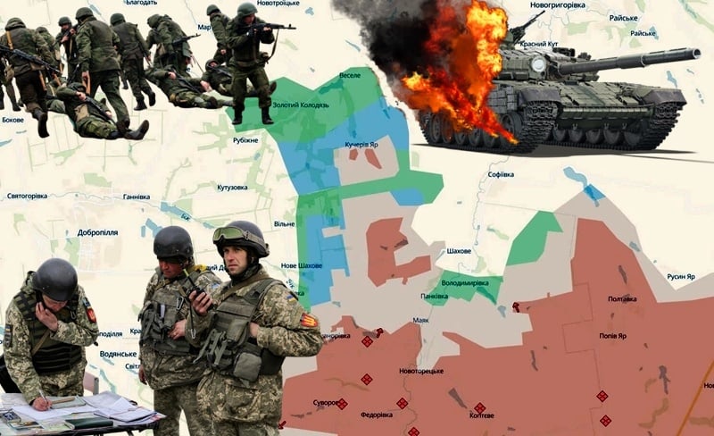 Collage / mapa: DeepState