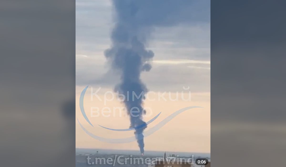 Pożar na okupowanym Krymie 17 października 2025