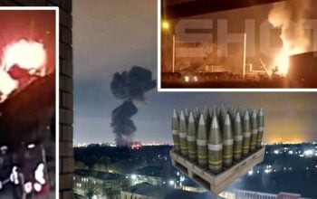 Detonacja w środku nocy! Wielki zakład amunicji wyleciał w powietrze (WIDEO)