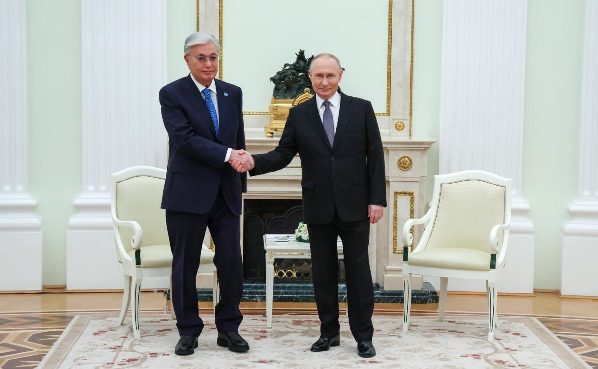 Kasym Żomart Tokajew i Putin