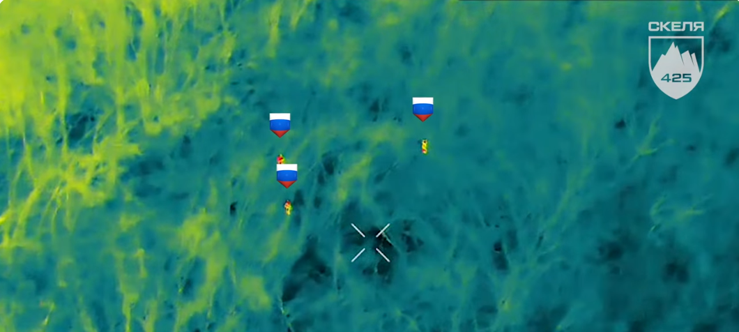 Ocalenie ukraińskiego jeńca. Widok z drona