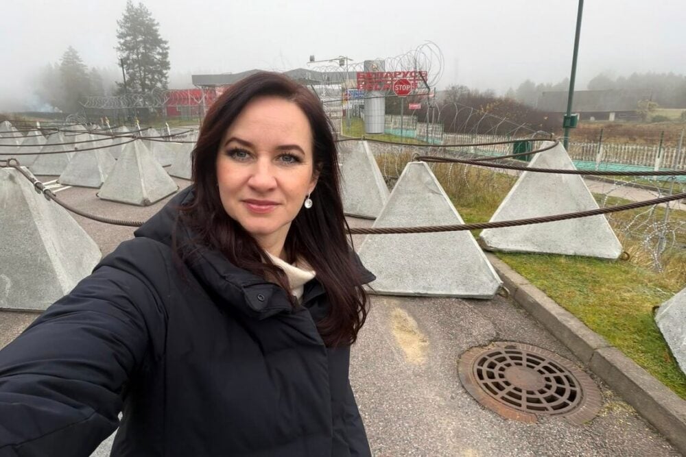 Premier Litwy Inga Ruginienė na granicy z Białorusią, 8 listopada 2025 r. Zdjęcie: facebook.com/inga.ruginiene