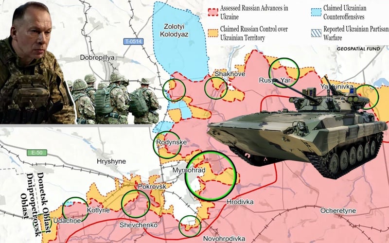 Collage / mapa: Institute for Study of War