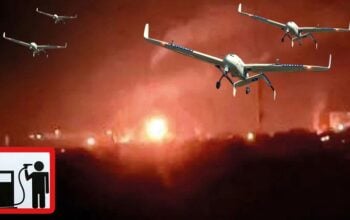 Rosja rozciągnęła sieci nad rafinerią! Pomogło? (WIDEO)