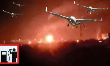 Rosja rozciągnęła sieci nad rafinerią! Pomogło? (WIDEO)