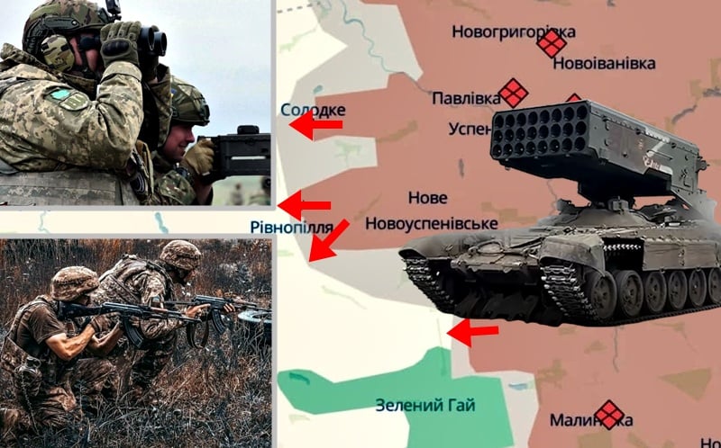 Collage / fot: SG Ukrainy, mapa: DeepState