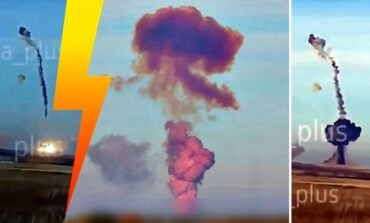 Eksplozja w bazie jądrowej! Uniósł się fioletowy dym (WIDEO)
