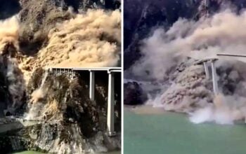 Symbol potęgi, nowoczesny, strategiczny. Runął w przepaść! (WIDEO)