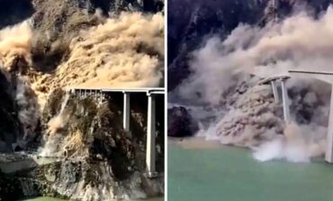 Symbol potęgi, nowoczesny, strategiczny. Runął w przepaść! (WIDEO)