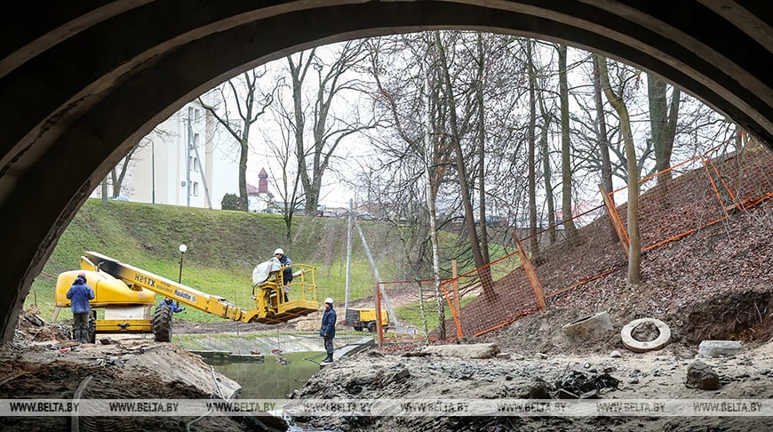 Rekonstrukcja mostu. Fot: Belta.by