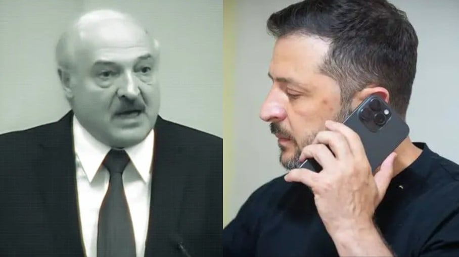 Aleksandr Łukaszenka i Wołodymyr Zełenski. Fot.: PrtSc. Belpol.by/Telegram