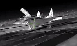 Na Krymie kolejny trafiony. Ukraiński wywiad wojskowy zniszczył rosyjski myśliwiec