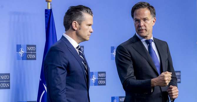 Sekretarz generalny NATO Mark Rutte i sekretarz obrony USA Pete Hegseth. Zdjęcie: NATO / flickr