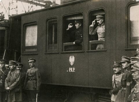 Symon Petlura i Józef Piłsudski w Winnicy w 1920 roku